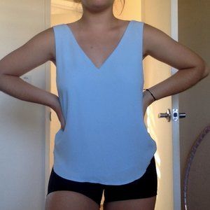 Sky blue office tank top
